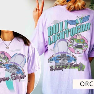 2-sided Disney Pixar Toy Story Buzz Lightyear Space Ranger T-shirt, To Infinity & Beyond Tee, Pixar Fan Gift tee, Disneyland Family Trip Tee image 5