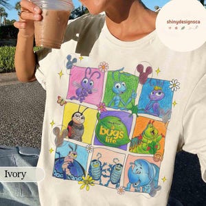 Disney Pixar A Bug's Life Movie Shirt, Flik Hopper Heimlich Characters Tee, Animal Kingdom Trip Gifts, Mickey Balloon Tee, Disney Pixar Fest