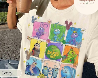 Camiseta de la película Bichos de Disney Pixar, camiseta de los personajes Flik Hopper Heimlich, regalos para viajes a Animal Kingdom, camiseta de Mickey con globo, Festival Disney Pixar