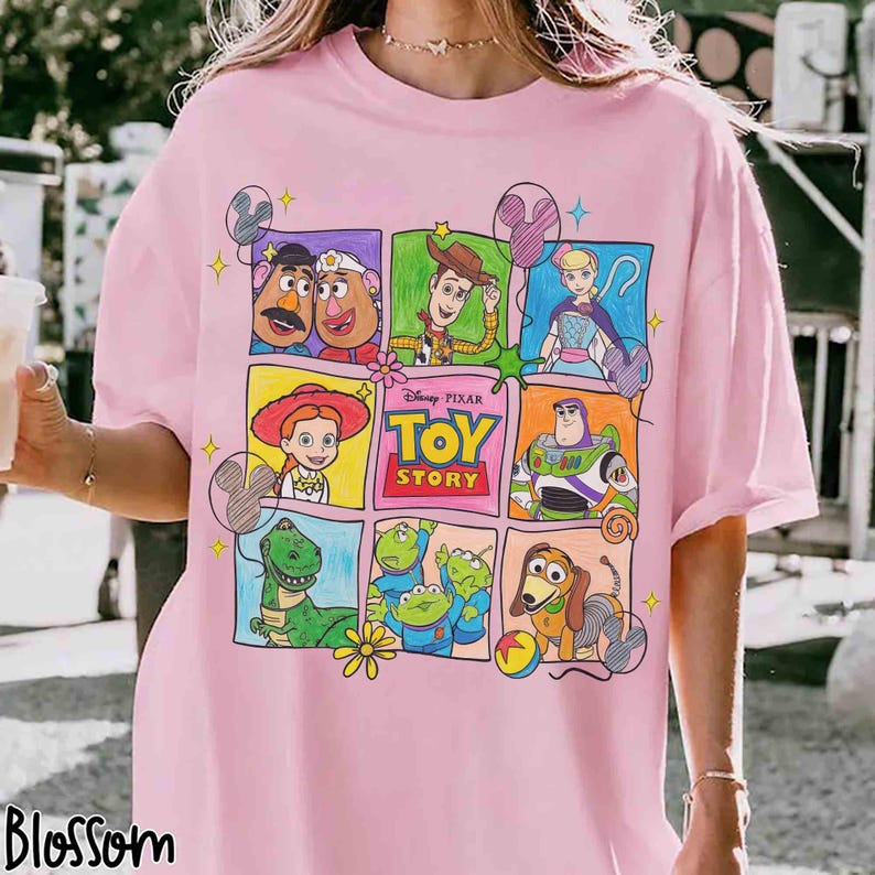 Disney Pixar Toy Story Movie Comfort Colors Shirt, Woody Buzz Aliens ...