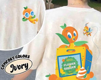 Tweezijdig T-shirt Orange Bird Epcot International Flower & Garden Festival 2026, Orange Bird Sunshine On My Mind-T-shirt, WDW-outfits voor familie-uitje