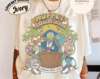 Muppet Treasure Island Caribbean Pirate Cruise T-Shirt, Kermit Miss Piggy Caribbean Pirate Cruise Tee, The Muppets Show Tee, WDW Cruise Trip