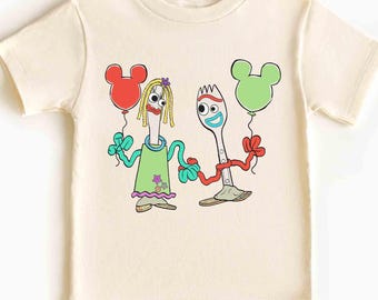 Funny Forky & Karen Beverly Mickey Balloon Shirt, Pixar Toy Story 5 Kids Tee, Toy Story Land, Disney Pixar Fest, Disneyland Family Trip Tee