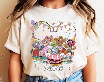 Personalized Disney The Muppets Babies Birthday Shirt, Kermit Miss Piggy Birthday Gift Tee, It's My Birthday Shirt, WDW Family Birthday Trip