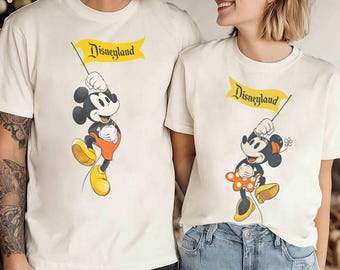 Maglietta retrò di Topolino e Minnie per coppie di Disneyland, maglietta Disney per migliori amici, Magic Kingdom, maglietta per vacanze in famiglia a Disneyland (WDW).
