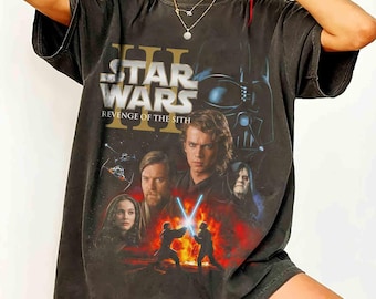 Star Wars Revenge Of The Sith Graphic T-shirt, May The Fourth Mystery Box Tee, Darth Vader Kenobi Tee, WDW Disneyland Galaxy Edge's Trip