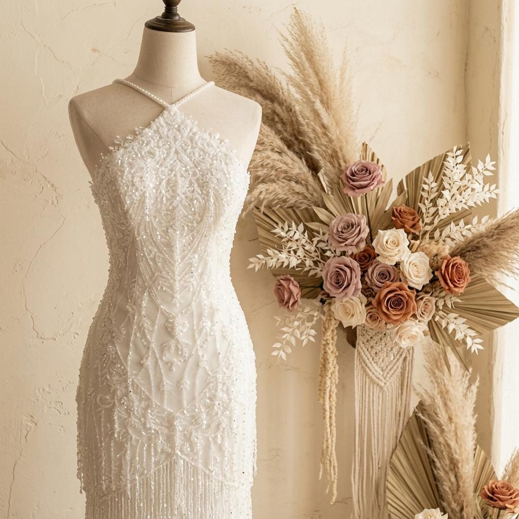 beach wedding dress ideas for mother of the bride Unique White Pearl Embellished Long Party Dress 44 main image 1