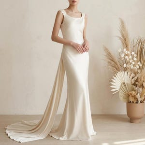 Sheath Wedding Dress Simple Elegant - Etsy Sheath Wedding Dress Simple Elegant - Etsy