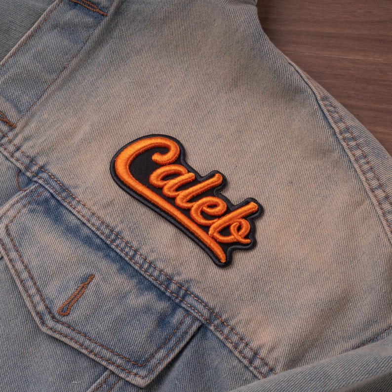 Custom 3D Puff Name Patch, Personalized Embroidered Name Patch, Iron On Name Patch, Custom Text Patch image 11