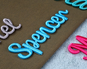 Personalized Name Iron on Patch | Personalized Embroidered Name 3D Patches for Backpacks Hats Jackets