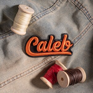 Custom 3D Puff Name Patch, Personalized Embroidered Name Patch, Iron On Name Patch, Custom Text Patch image 2