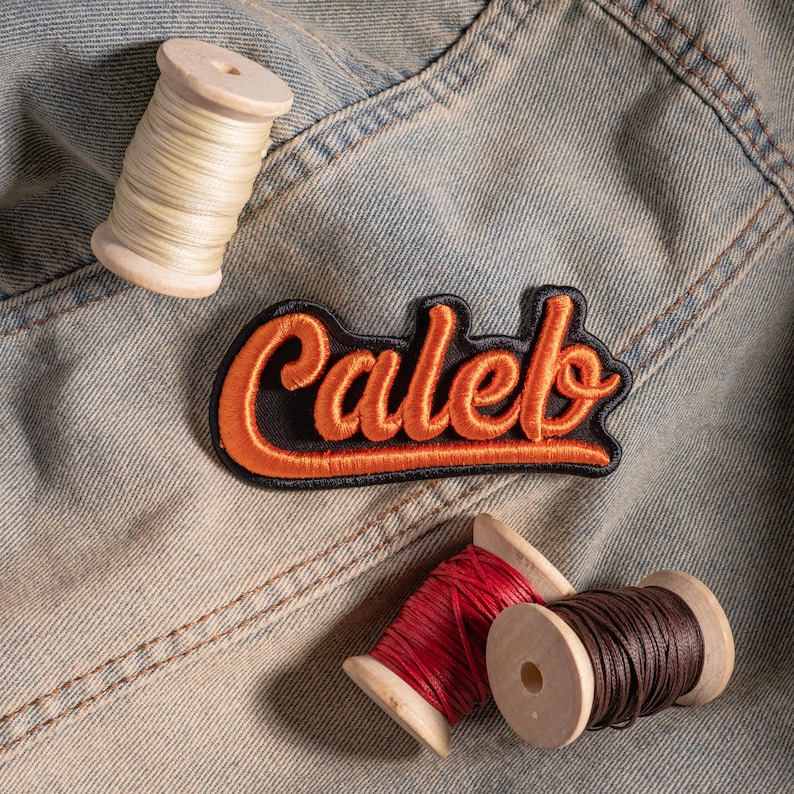 Custom 3D Puff Name Patch, Personalized Embroidered Name Patch, Iron On Name Patch, Custom Text Patch image 2