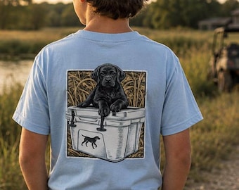Pobierz PNG Black Lab on Cooler