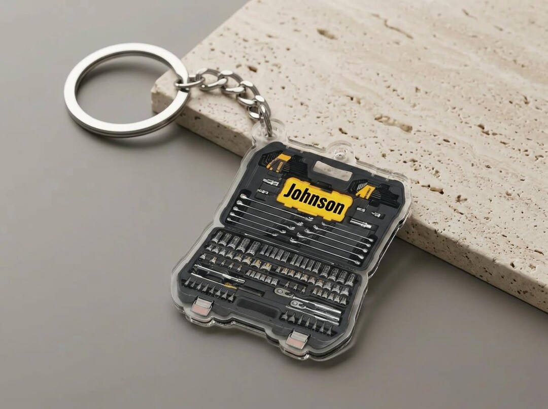 Custom Mechanic Tool Kit Keychain, Personalized Handyman Gift, Tool Box ...