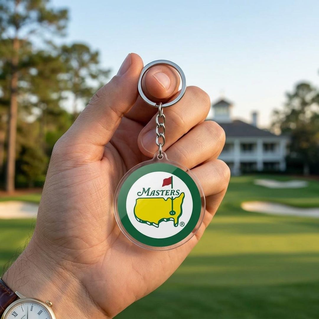 Masters Golf Keychain, Tournament Logo Keyring, Golf Lover Gift 