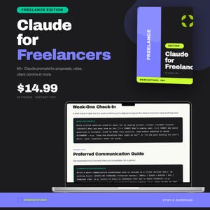 Claude for Freelancers — 60+ AI Prompts for Proposals, Rates, Clients & More | Instant PDF Download