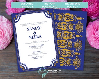 Modern u0026 Chic Indian Stationery by KiwiAndBacon on Etsy