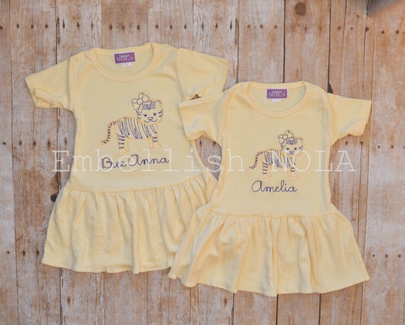 yellow frock tiger girl