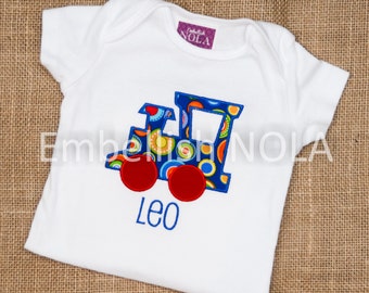 Train Applique Shirt or Bodysuit