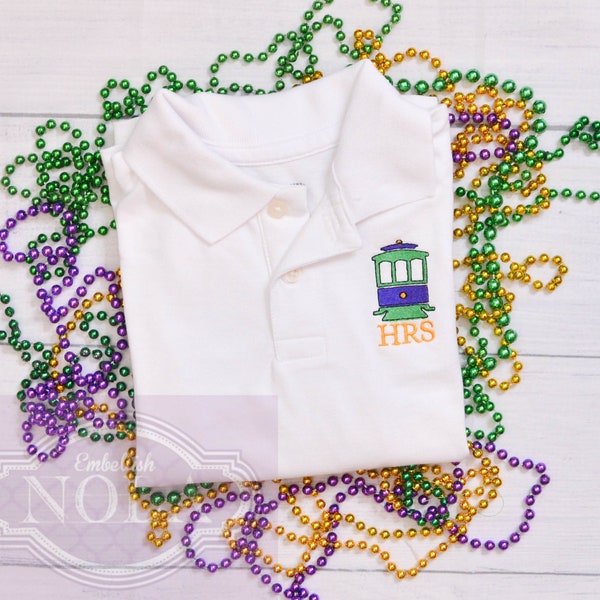 boys mardi gras rugby shirt