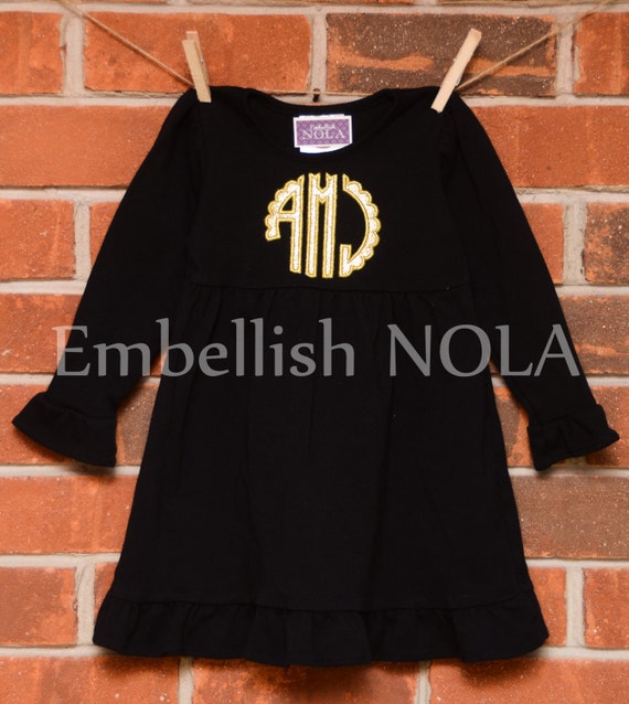 black and gold gameday dress Touchdown Black Sequin Football Dress  Shop the Mint