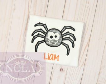 Spider Applique Halloween Shirt or Bodysuit, Spider Shirt, Spider Applique, Halloween Shirt, Halloween Bodysuit