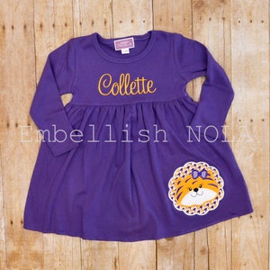 purple and gold gameday dresses Purple and Gold Game Day Dress – Little Honeys main image 1