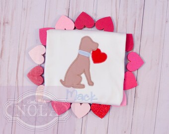 Chemise ou body avec appliques pour chien chiot Saint-Valentin, chemise Saint-Valentin