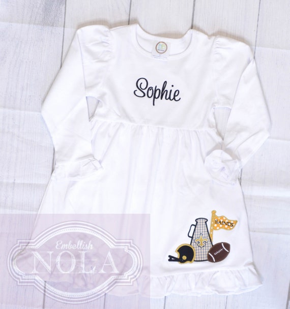 Black and Gold Cheerleader, Megaphone, Football, Applique Dress, Black and Gold Gameday Dress Black and Gold Cheerleader, Megaphone, Football, Applique Dress, Black and Gold Gameday Dress