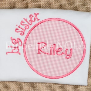 Big Sister, Little Sister Circle Applique Shirt or Bodysuit
