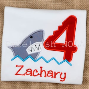 Shark Birthday Applique Shirt, Shark Theme, Shark Party, Shark Theme, Shark Birthday Shirt, Shark Themed Birthday, Birthday Boy Shirt
