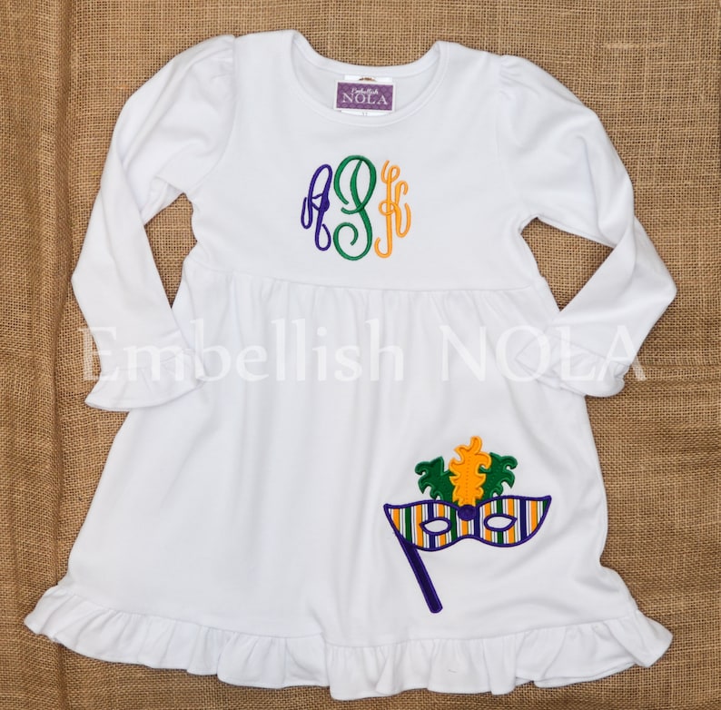 mardi gras mask applique