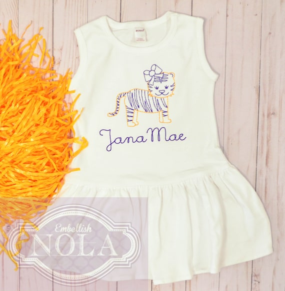 gold gameday dress Yellow Lamb Girls Game Day Jumper Cheer Dress main image 1