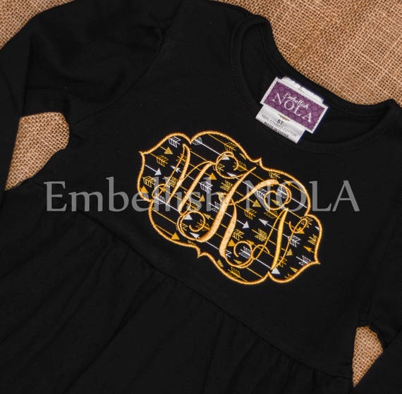 black and gold saints dress Black & Gold Jersey Sequin Tunic Dress – Fleurty Girl