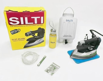 SILTI ES300L Industrielles Dampfbügeleisen - Professionelles Gravity Feed Bügeleisen Kit mit 3,5L Wassertank für Schneiderei und Quilten