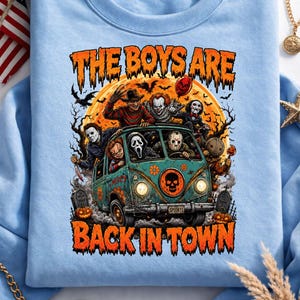 Spooky Slasher Gang Retro Van Graphic,