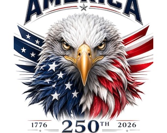 Amerika 250-jähriges Jubiläum Adler PNG, USA 1776-2026 Vaterländischer Adler, Amerika 250 Png, Grafik vom 4. Juli 2026, USA 250 Unabhängigkeitstag Png