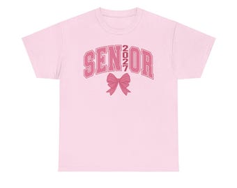 Senioren T-shirt 2027 | Roze | Boog | Klasse van 2027