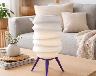 Lámpara de mesa impresa en 3D - Lámpara ondulada