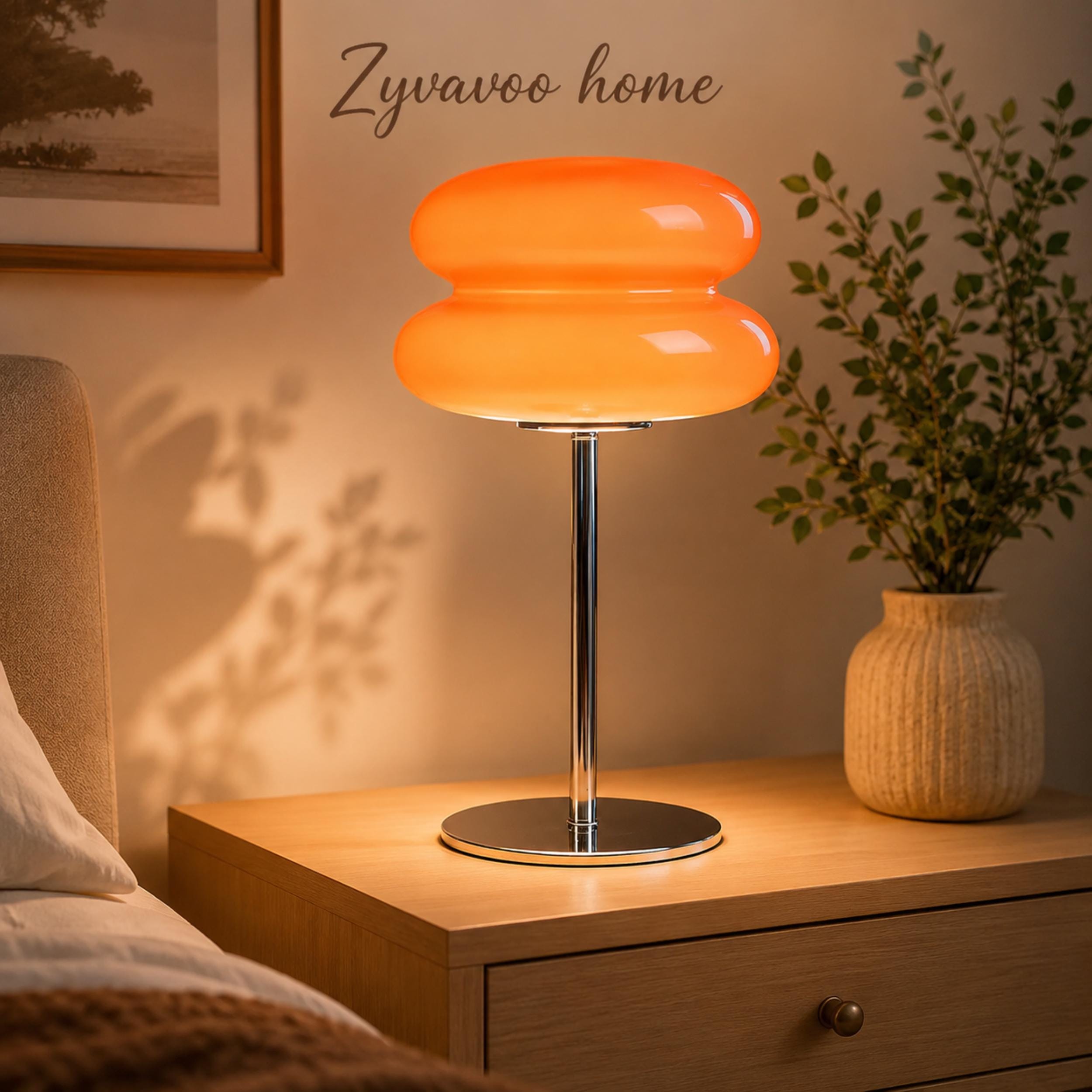 Mid Century Lamp Orange - Etsy