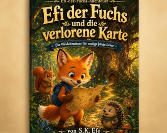 Pobierz książkę dla dzieci w formacie PDF w języku niemieckim | Efi the Fox | Ilustrowana leśna przygoda do czytania na głos i drukowania