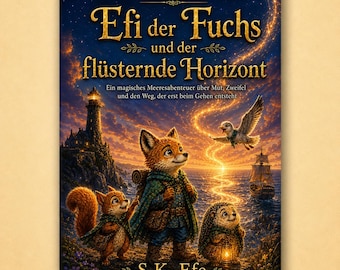 Pobierz książkę dla dzieci w formacie PDF w języku niemieckim | Efi, lis i szepczący horyzont | Magiczna morska przygoda do czytania na głos