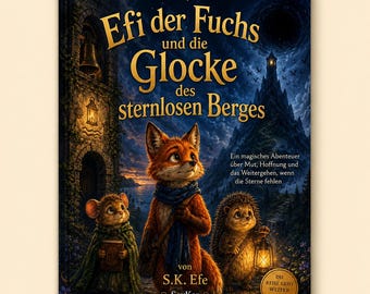 Pobierz książkę dla dzieci w formacie PDF w języku niemieckim | Efi, lis i dzwonek z bezgwiezdnej góry | Magiczna przygoda do czytania na głos