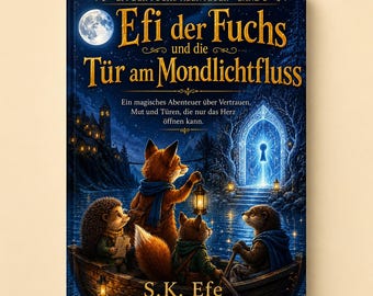 Pobierz książkę dla dzieci w formacie PDF w języku niemieckim | Efi, lis i drzwi nad rzeką Moonlight | Magiczna przygoda do czytania na głos