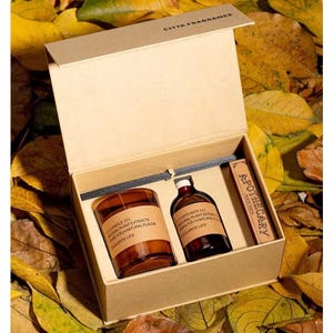 Aromatherapy Gift Set, Zen Tea Reed Diffuser and Candle, Stress Relief Relaxation