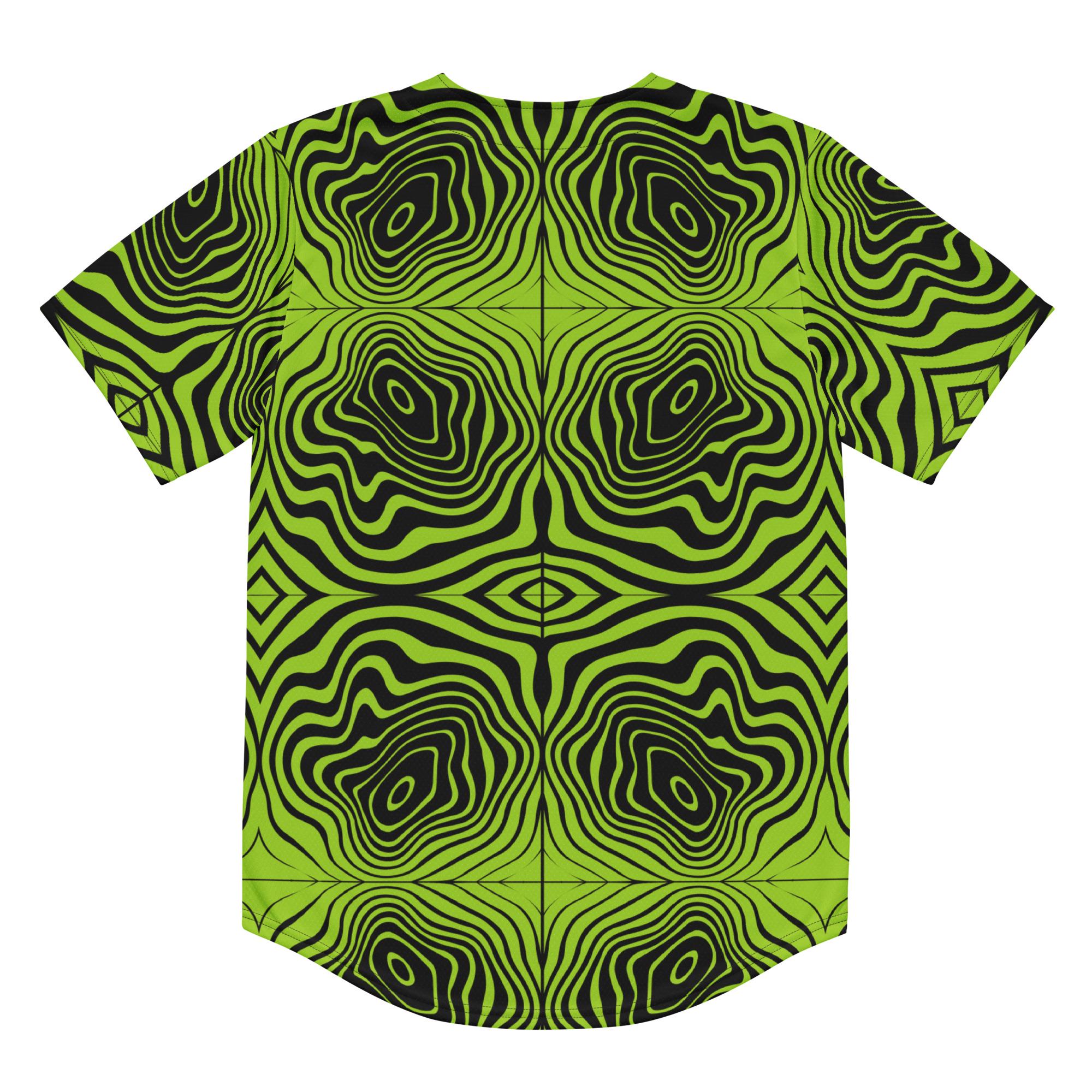 Green Rave Tops Green Spiral Rave Baseball Jersey|rave Jersey|festival Jersey|mens Rave ...