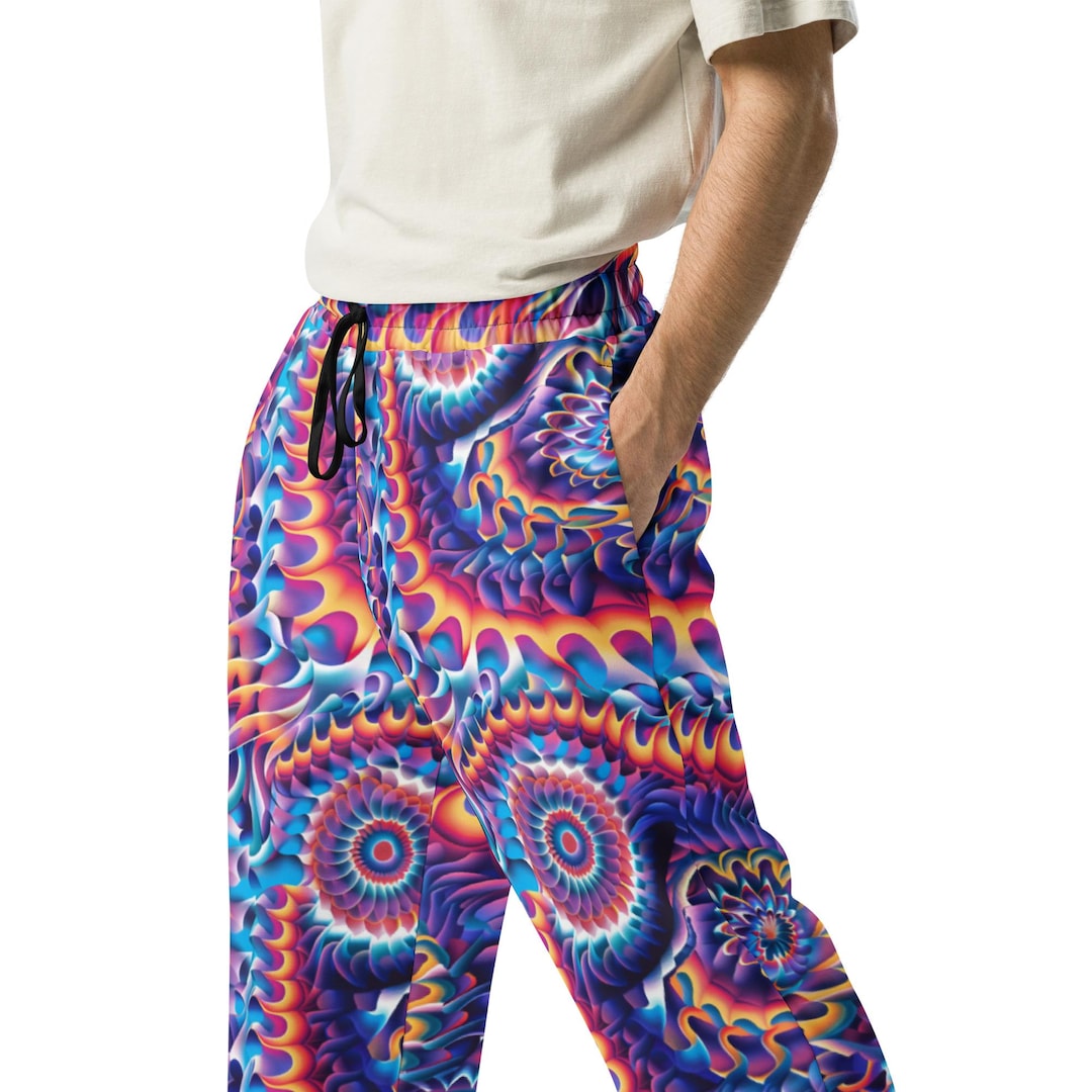 Fat Pants Rave Flame Thrower Rave Pants|wide-leg Joggers|rave Outfit|festival Pants ...