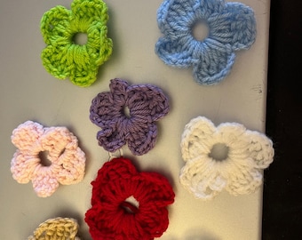 Różne kwiaty szydełkowe