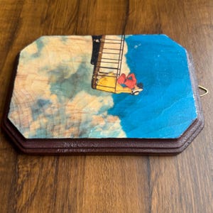 Howl’s Moving Castle Studio Ghibli Art on Hand-Painted Wood / Nostalgic Anime Film Art afbeelding 17