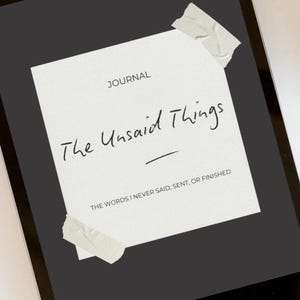 mots que je n'ai jamais dit | Un journal de réflexion guidée (imprimable + PDF iPad) image 1